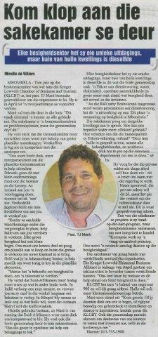 Kom Klop aan die sakekamer se deur. 27 May2016 Lowvelder - jpeg