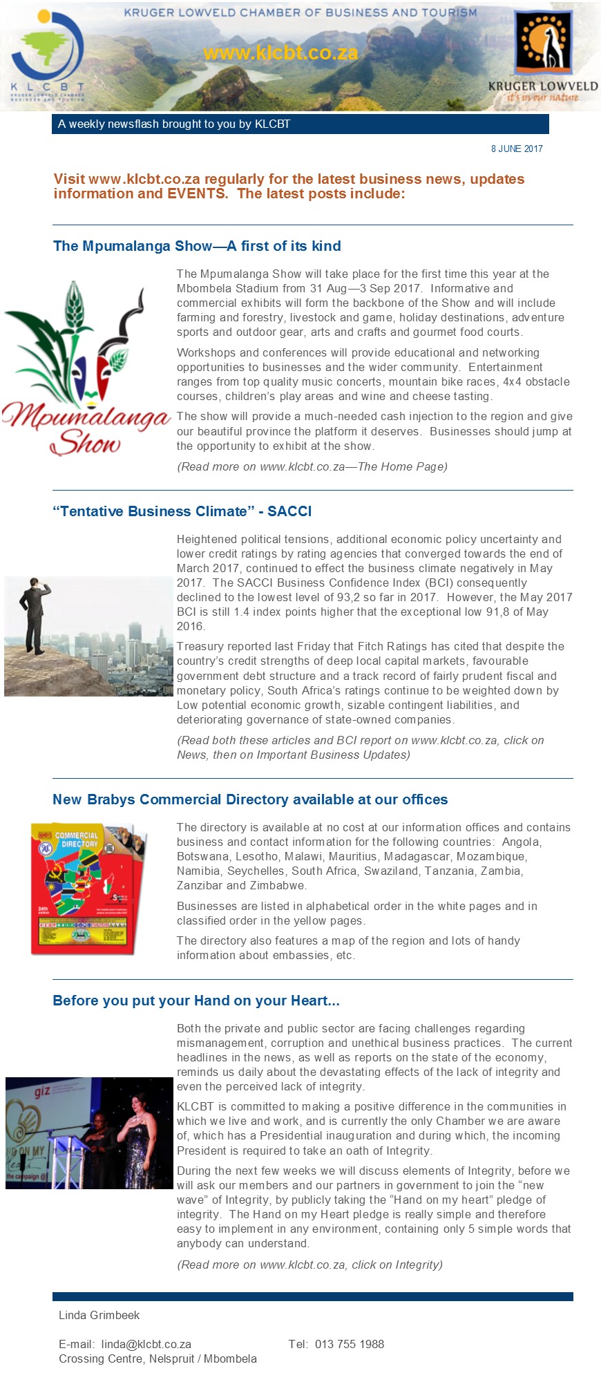 KLCBT Newsflash - 8 June 2017