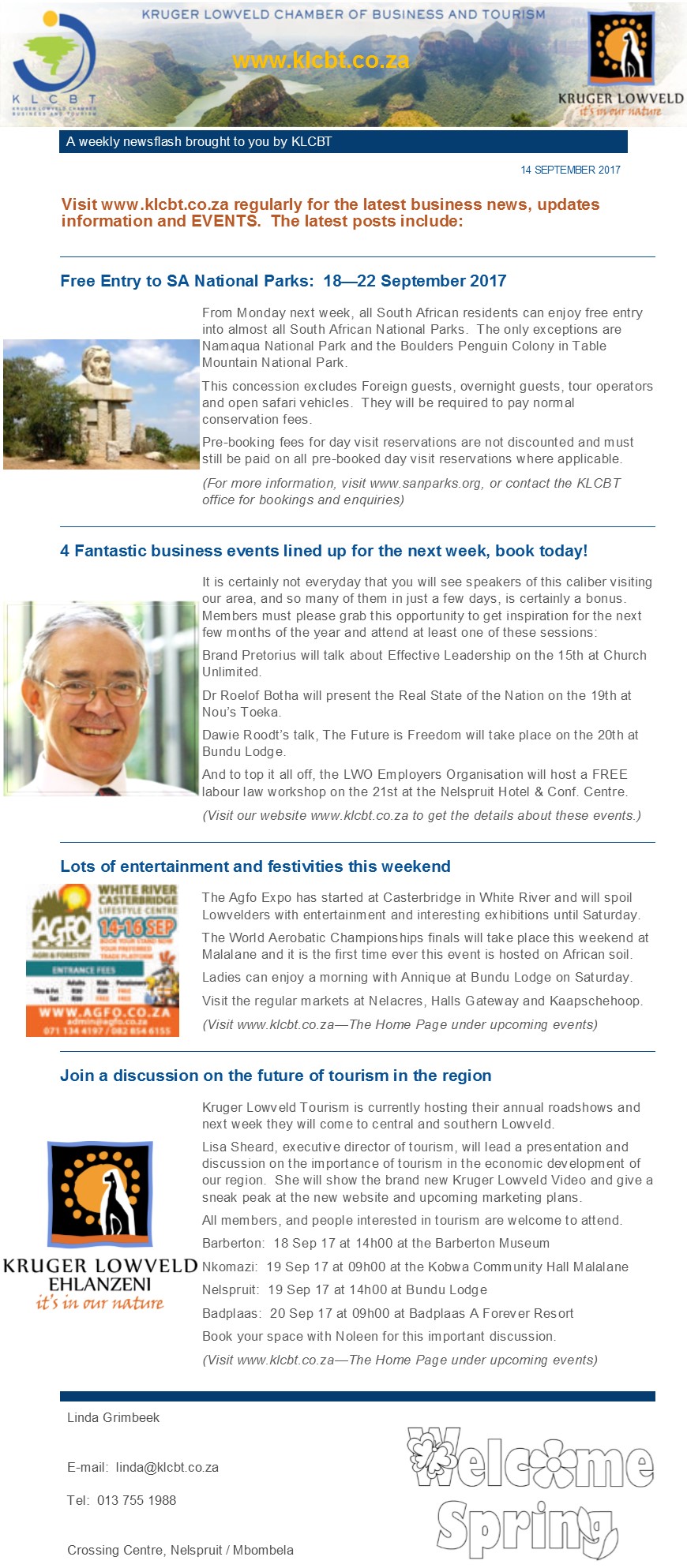 KLCBT Newsflash - 14 September 2017